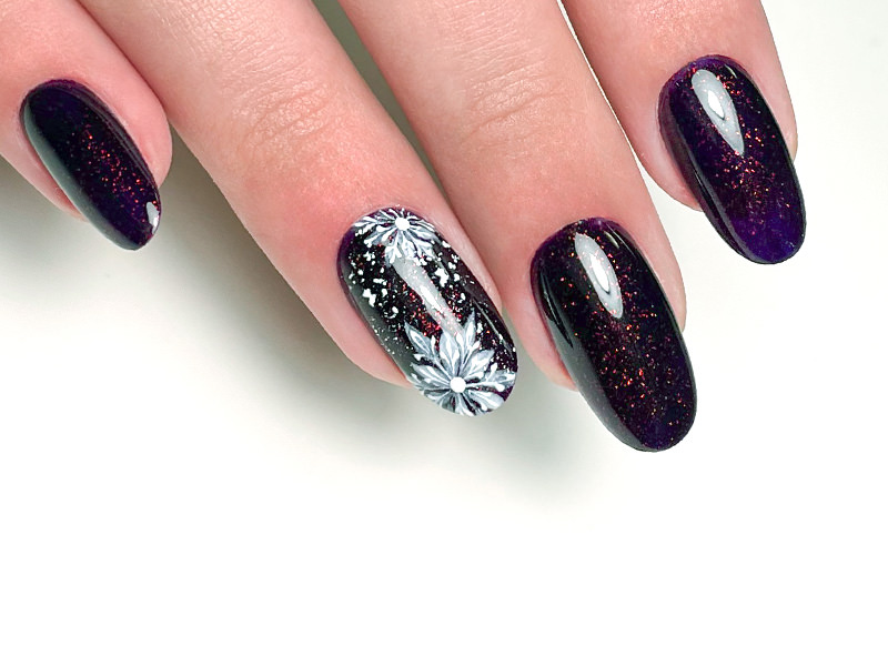 Nail art Natale - Gioia Del Zotto: Nevicata invernale