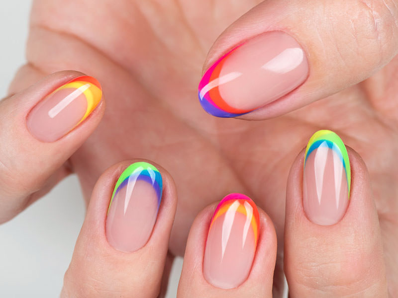 Nuove tendenze Nail art - Lorena Chiarentin: French multicolor